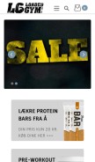 How loadedgym.dk looks like on a mobile device such as an iPhone.