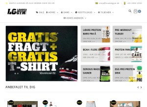 How loadedgym.dk looks like on a tablet such as an iPad.