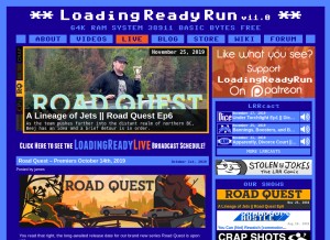 How loadingreadyrun.com looks like on a tablet such as an iPad.