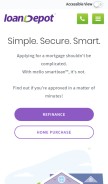 How loandepot.com looks like on a mobile device such as an iPhone.