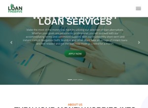 How loanfinserve.com looks like on a tablet such as an iPad.