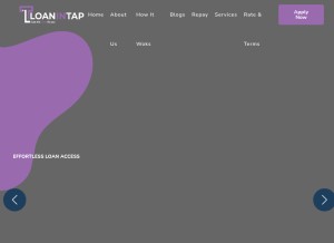 How loanintap.com looks like on a tablet such as an iPad.