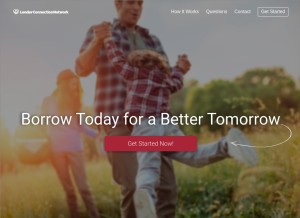 How loanmatchingservice.com looks like on a tablet such as an iPad.