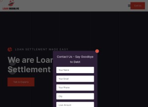 How loanresolve.in looks like on a tablet such as an iPad.