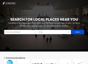 How loc8nearme.com looks like on a tablet such as an iPad.