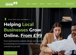 How local99.co.uk looks like on a tablet such as an iPad.