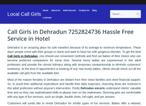 How localcallgirls.in looks like on a tablet such as an iPad.