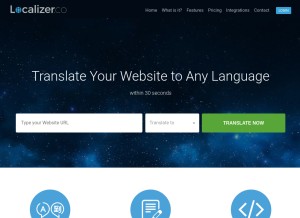 How localizer.co looks like on a tablet such as an iPad.