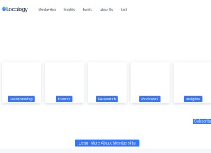 How localogy.com looks like on a tablet such as an iPad.