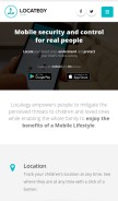 How locategy.com looks like on a mobile device such as an iPhone.