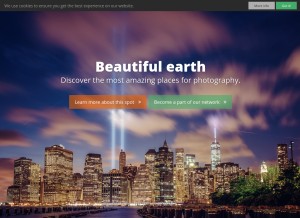 How locationscout.net looks like on a tablet such as an iPad.