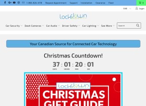 How lockdownsecuritycanada.ca looks like on a tablet such as an iPad.