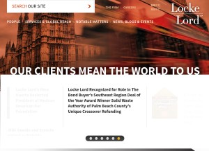 How lockelord.com looks like on a tablet such as an iPad.