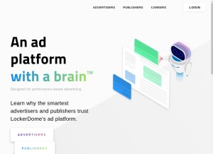 How lockerdome.com looks like on a tablet such as an iPad.
