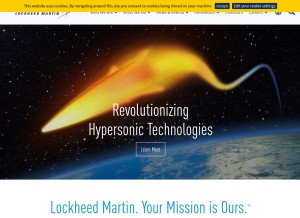 How lockheedmartin.com looks like on a tablet such as an iPad.