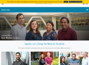 How lockheedmartinjobs.com looks like on a tablet such as an iPad.