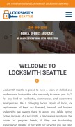How locksmithsecurityseattle.com looks like on a mobile device such as an iPhone.