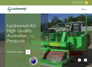 How lockwoodag.com.au looks like on a tablet such as an iPad.