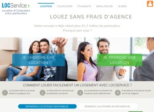 How locservice.fr looks like on a tablet such as an iPad.