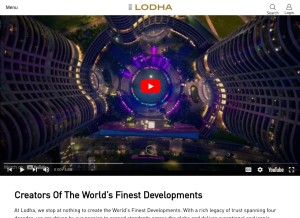 How lodhagroup.in looks like on a tablet such as an iPad.