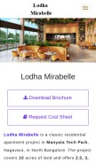 How lodhamirabelle.net.in looks like on a mobile device such as an iPhone.