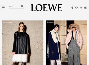 How loewe.com looks like on a tablet such as an iPad.
