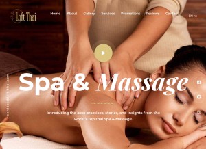 How loft-thai.com looks like on a tablet such as an iPad.