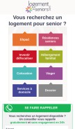 How logement-seniors.com looks like on a mobile device such as an iPhone.