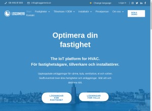 How loggamera.se looks like on a tablet such as an iPad.