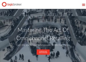 How logicbroker.com looks like on a tablet such as an iPad.