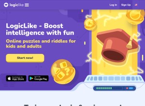 How logiclike.com looks like on a tablet such as an iPad.