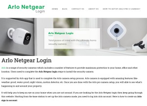 How loginarlo.com looks like on a tablet such as an iPad.