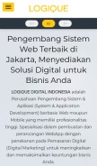 How logique.co.id looks like on a mobile device such as an iPhone.