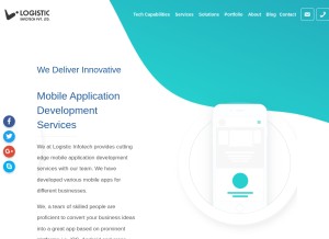 How logisticinfotech.com looks like on a tablet such as an iPad.