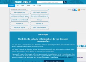 How logitheque.com looks like on a tablet such as an iPad.