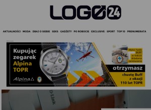 How logo24.pl looks like on a tablet such as an iPad.
