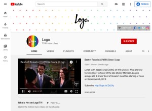 How logotv.com looks like on a tablet such as an iPad.