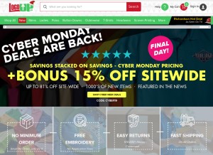 How logoup.com looks like on a tablet such as an iPad.