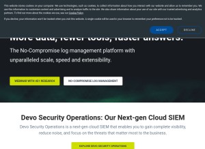 How logtrust.com looks like on a tablet such as an iPad.