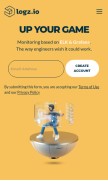 How logz.io looks like on a mobile device such as an iPhone.