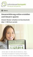 How lohnsteuer-kompakt.de looks like on a mobile device such as an iPhone.