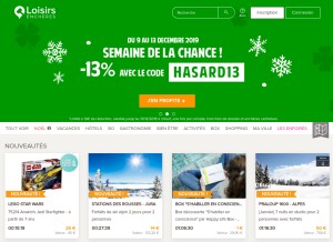 How loisirsencheres.com looks like on a tablet such as an iPad.