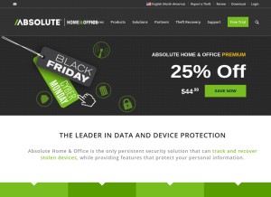 How lojackforlaptops.com looks like on a tablet such as an iPad.