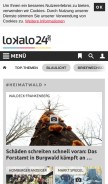 How lokalo24.de looks like on a mobile device such as an iPhone.