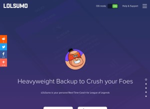 How lolsumo.com looks like on a tablet such as an iPad.