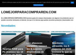 How lomejorparacompraren.com looks like on a tablet such as an iPad.