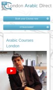 How londonarabicdirect.com looks like on a mobile device such as an iPhone.