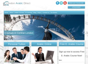 How londonarabicdirect.com looks like on a tablet such as an iPad.