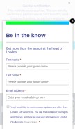 How londoncityairport.com looks like on a mobile device such as an iPhone.