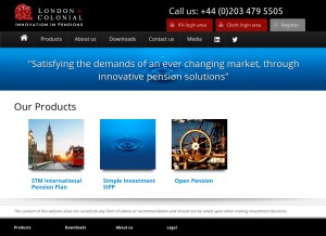 How londoncolonial.com looks like on a tablet such as an iPad.